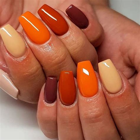 cute fall acrylic nail ideas|simple nail designs fall.